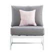 Elle Decor Mirabelle Outdoor Armless Chair in Gray and French White