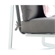 Elle Decor Mirabelle Outdoor Armless Chair in Gray and French White