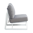 Elle Decor Mirabelle Outdoor Armless Chair in Gray and French White