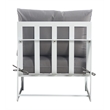 Elle Decor Mirabelle Outdoor Armless Chair in Gray and French White