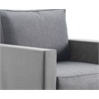 Elle Decor Tropez Arm Chair in French Gray Mesh