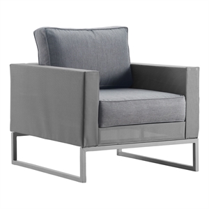 Elle Decor Tropez Arm Chair in French Gray Mesh