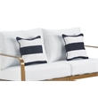 Elle Decor Mirabelle Outdoor Sofa in White and French Gold