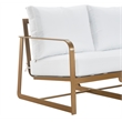 Elle Decor Mirabelle Outdoor Sofa in White and French Gold