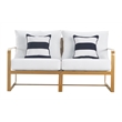 Elle Decor Mirabelle Outdoor Sofa in White and French Gold