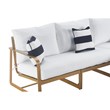 Elle Decor Mirabelle Outdoor Sectional in White and French Gold