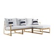 Elle Decor Mirabelle Outdoor Sectional in White and French Gold