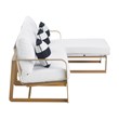 Elle Decor Mirabelle Outdoor Sectional in White and French Gold