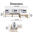 Elle Decor Mirabelle Outdoor Sectional in White and French Gold