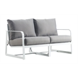Elle Decor Mirabelle Outdoor Sofa in Gray and French White