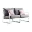 Elle Decor Mirabelle Outdoor Sofa in Gray and French White