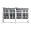 Elle Decor Mirabelle Outdoor Sofa in Gray and French White