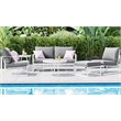 Elle Decor Mirabelle Outdoor Sofa in Gray and French White