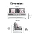 Elle Decor Mirabelle Outdoor Sofa in Gray and French White