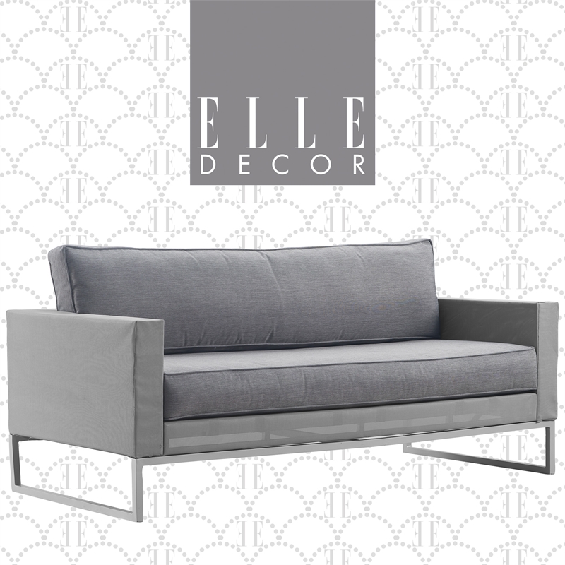 Elle Decor Tropez Sofa French Gray Mesh