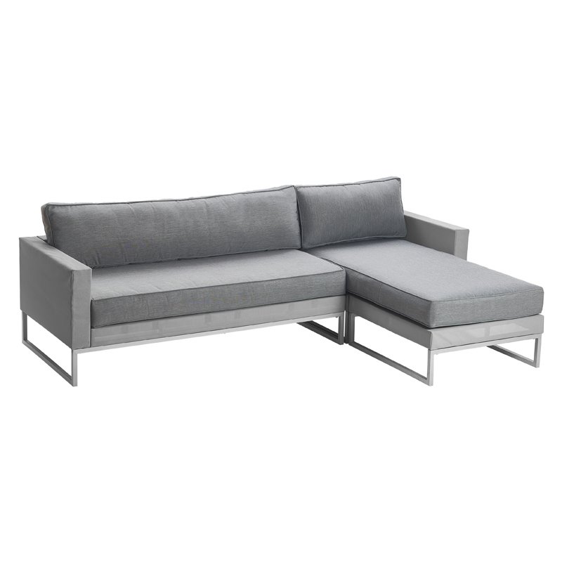Elle Decor Tropez Sectional French Gray Mesh