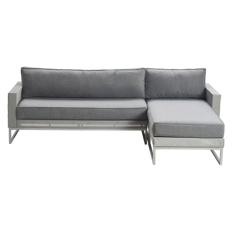 Elle Decor Tropez Sectional French Gray Mesh