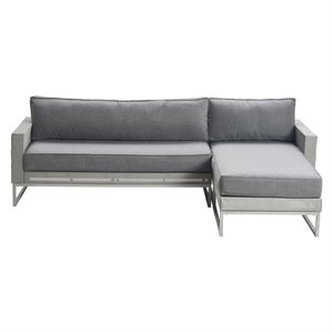 Elle Decor Tropez Sectional French Gray Mesh