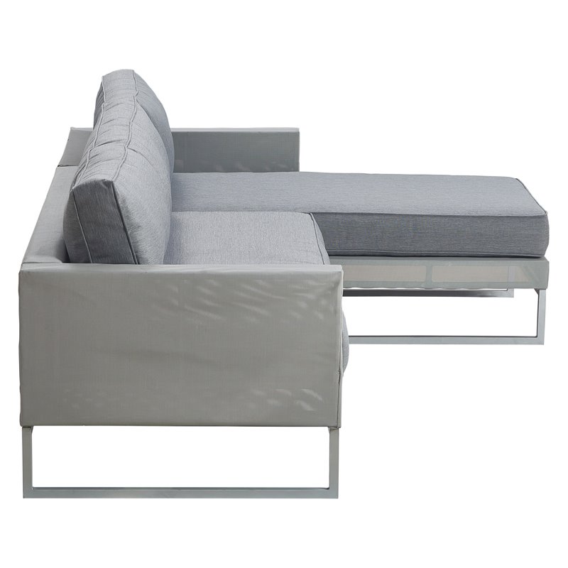 Elle Decor Tropez Sectional French Gray Mesh