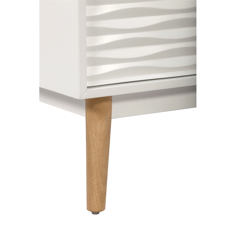 Elle Decor Aurie Media Console in French White