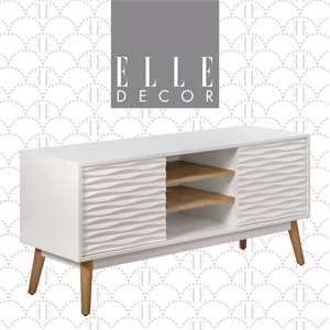 elle decor aurie media console in french white