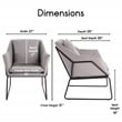Elle Decor Odile Accent Chair in French Gray