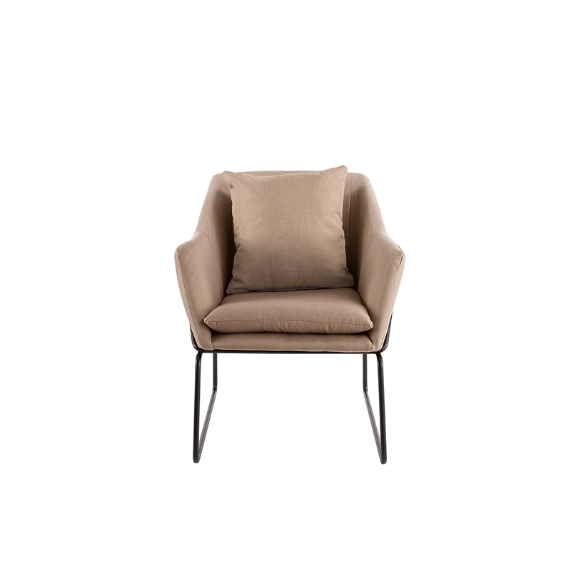 Elle Decor Odile Accent Chair in French Taupe
