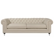 Elle Decor Amery Tufted Sofa in French Ivory