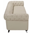 Elle Decor Amery Tufted Sofa in French Ivory