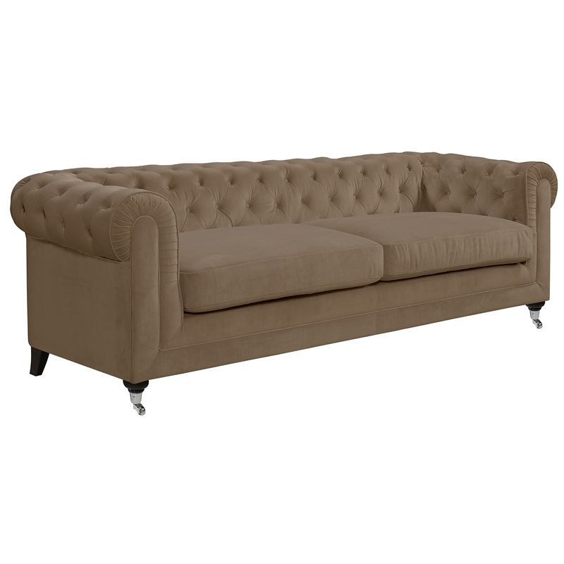 Elle Decor Amery Tufted Sofa In French Taupe Uph2001331 Elle Decor Amery Tufted Sofa In French Taupe