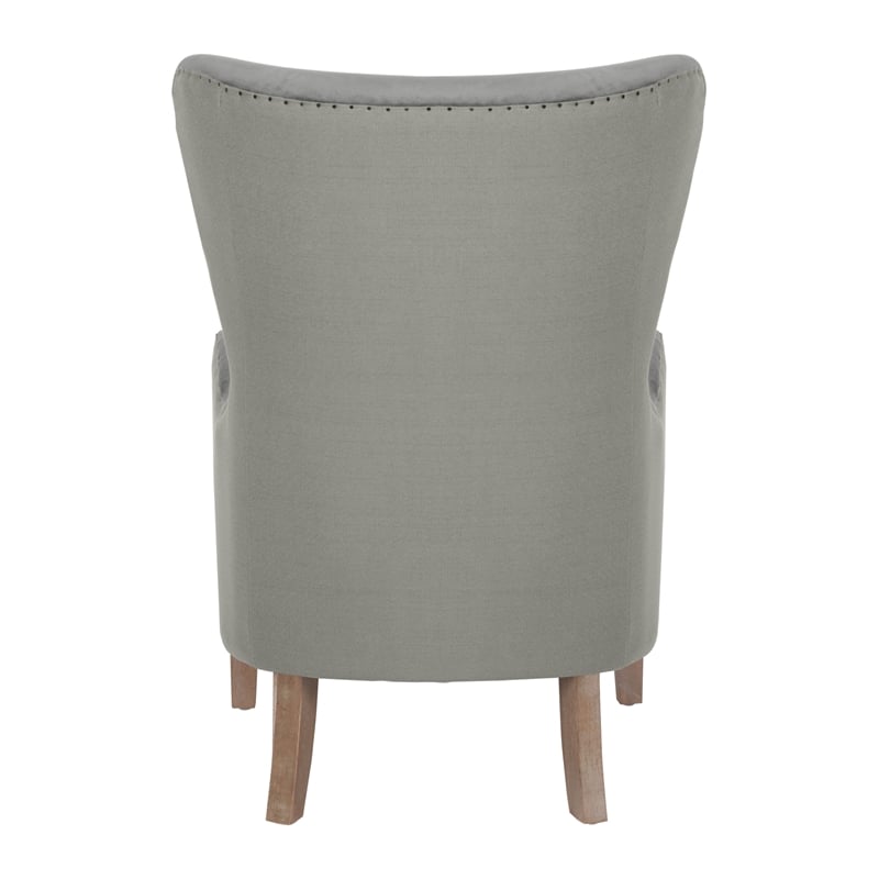 Elle Decor Wingback Chair in French Two Toned Gray