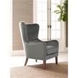 Elle Decor Wingback Chair in French Two Toned Gray