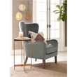 Elle Decor Wingback Chair in French Two Toned Gray