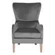 Elle Decor Wingback Chair in French Two Toned Gray