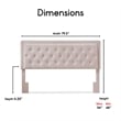Elle Decor Amery King Tufted Upholstered Headboard in French Mauve