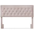 Elle Decor Amery King Tufted Upholstered Headboard in French Mauve