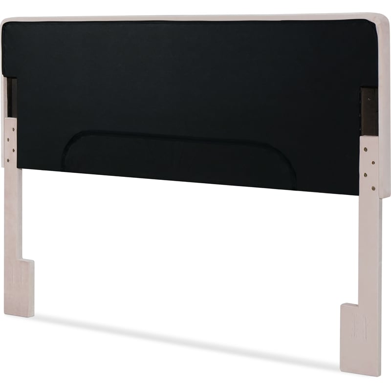 Elle Decor Amery King Tufted Upholstered Headboard in French Mauve