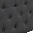 Elle Decor Amery Queen Tufted Upholstered Headboard in Charcoal Gray