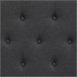 Elle Decor Amery Queen Tufted Upholstered Headboard in Charcoal Gray