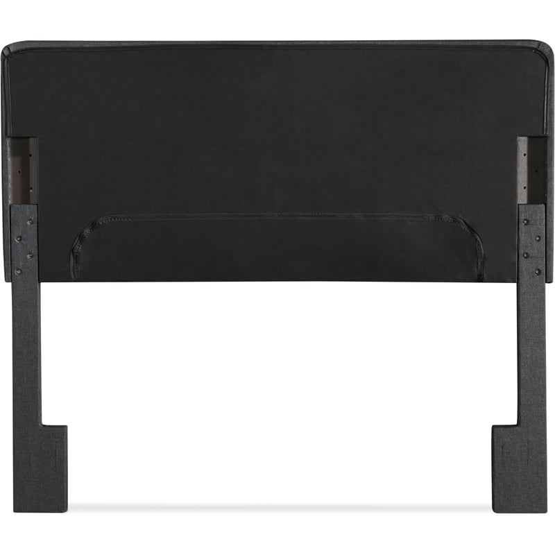 Elle Decor Amery Queen Tufted Upholstered Headboard in Charcoal Gray
