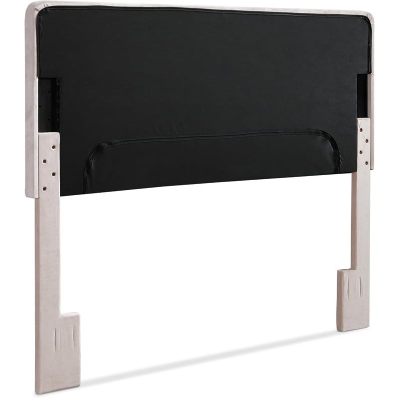 Elle Decor Amery Queen Tufted Upholstered Headboard in French Mauve