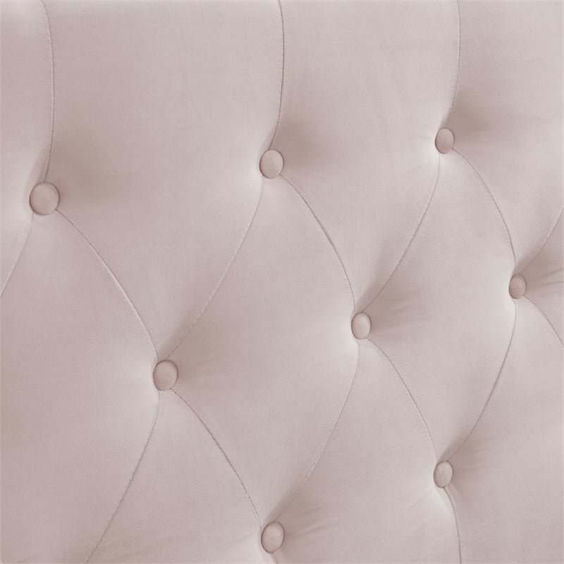 Elle Decor Amery Queen Tufted Upholstered Headboard in French Mauve