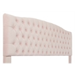 Elle Decor Celeste Queen Size Headboard Blush Pink Velvet Fabric