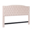 Elle Decor Celeste Queen Size Headboard Blush Pink Velvet Fabric