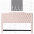 Elle Decor Celeste King Size Headboard Blush Pink Velvet