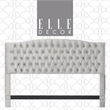 Elle Decor Celeste King Size Headboard Pearl Grey Velvet