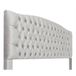Elle Decor Celeste King Size Headboard Pearl Grey Velvet