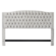 Elle Decor Celeste King Size Headboard Pearl Grey Velvet