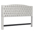 Elle Decor Celeste King Size Headboard Pearl Grey Velvet