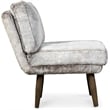 Elle Decor Sophie Armless Slipper Chair in Mink Brown Faux Fur
